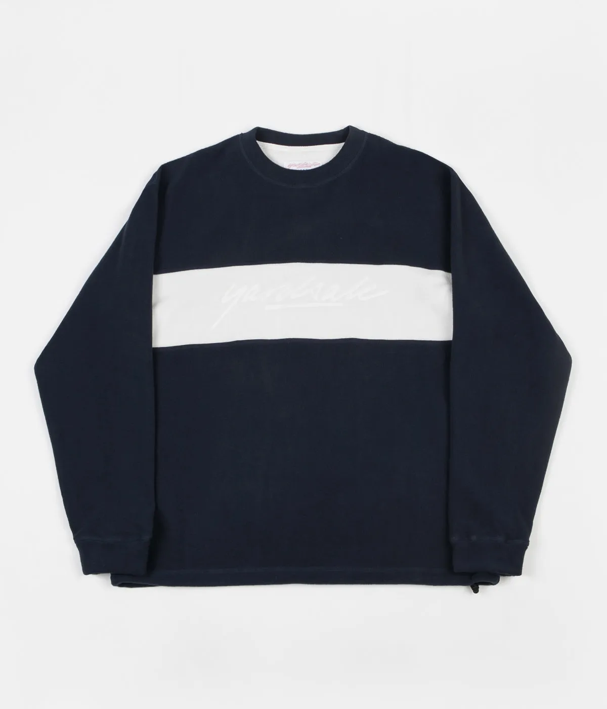 Yardsale Embossed Fleece Sweatshirt - Navy / Cream